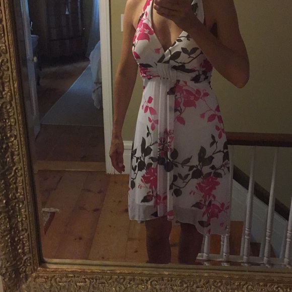 White, Pink, and Brown Floral dress - Picture 2 of 5